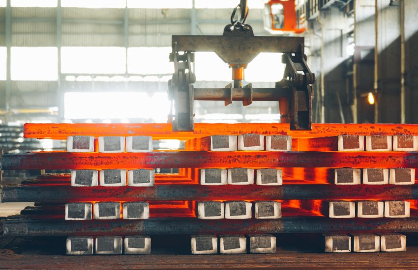 interior view of a steel factory